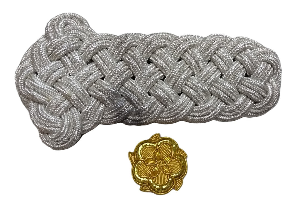 Shoulder Cord Lord-Lieutenant (Deputy) Silver Epaulette Board and Rose Insignia