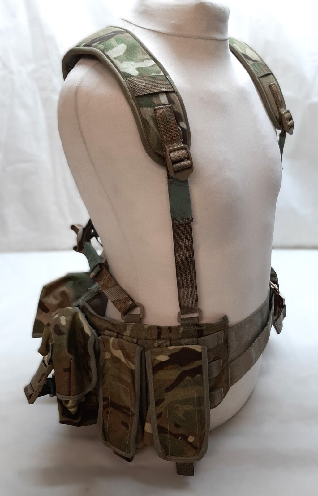 Airborne Army Webbing MTP British Assault Camo Belt Yoke & Osprey Pouches (8)