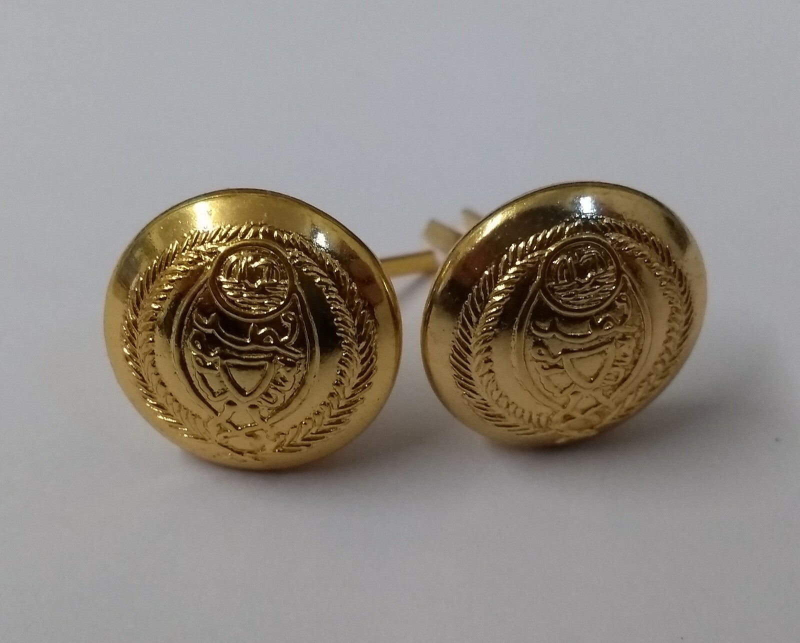 Qatar National Insignia Obsolete Medium Dress Uniform Split Pin Buttons X4