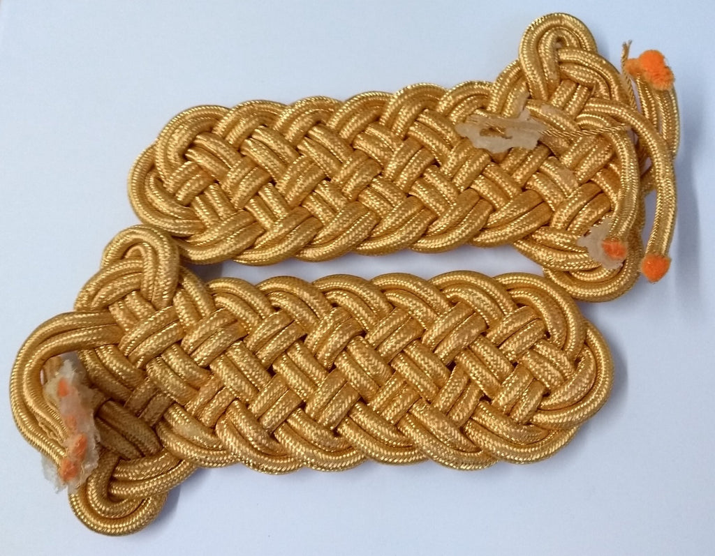 Shoulder Cords Senior Officer Gold Braid Cords No Attaching Straps Unfinished