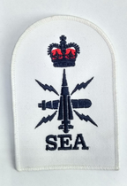 Royal Navy Seaman Specialist Petty Officer Blue & White Qualification Patch