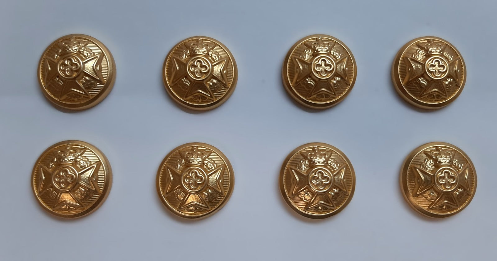 Royal Army Chaplains' Department No2 Ring Back Button Set British Army Insignia