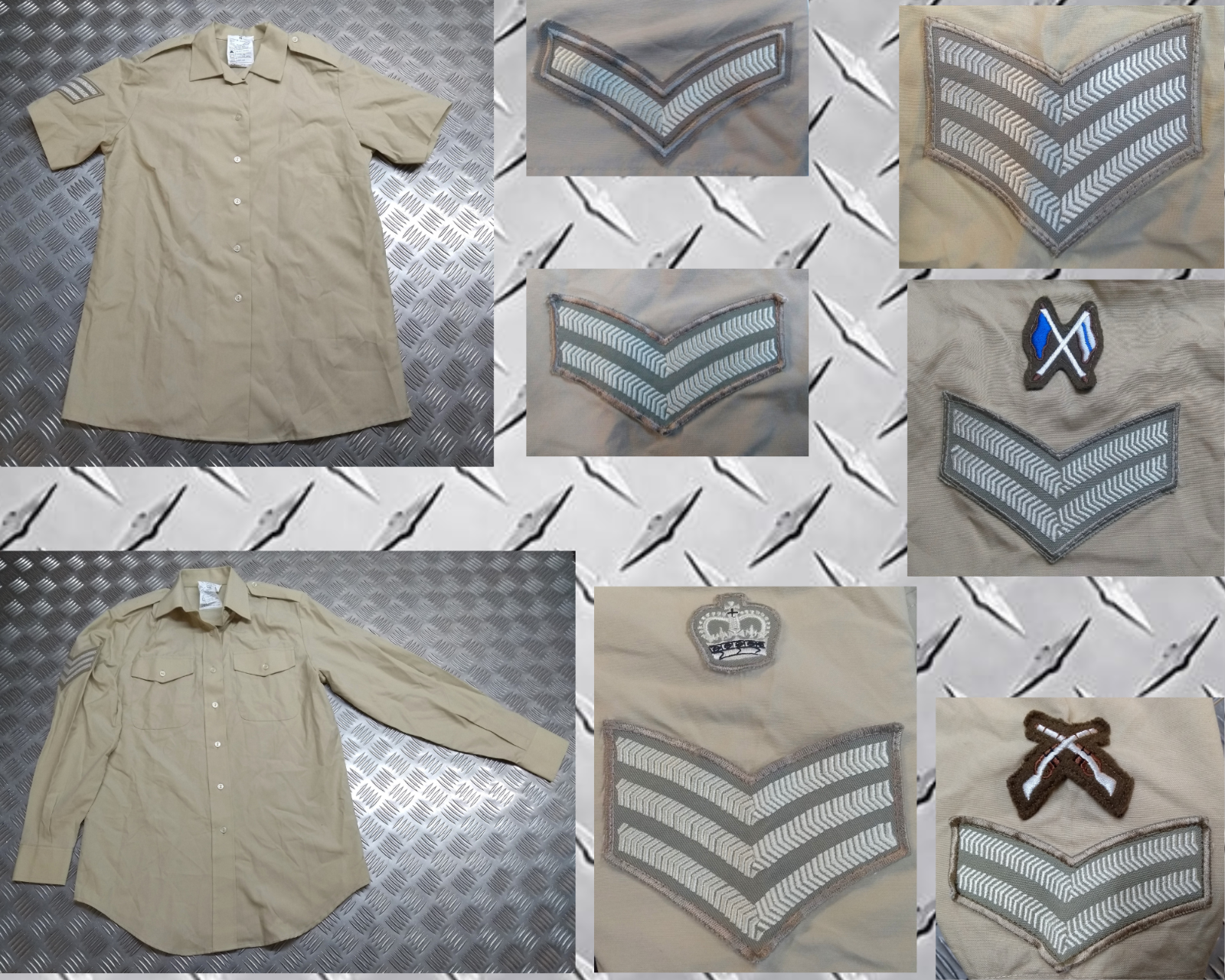 British Army FAD FAWN Shirt Blouse Woman's No2 Dress With Patches / Badges