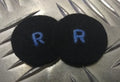 Genuine Miltary Issue Reserve Patches Blue "R" on Black Felt 1 Pair - RAFB1R