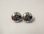 Nigerian Forces Unity NC Crest Insignia Ringed Silver Buttons 12mm V0198 X6