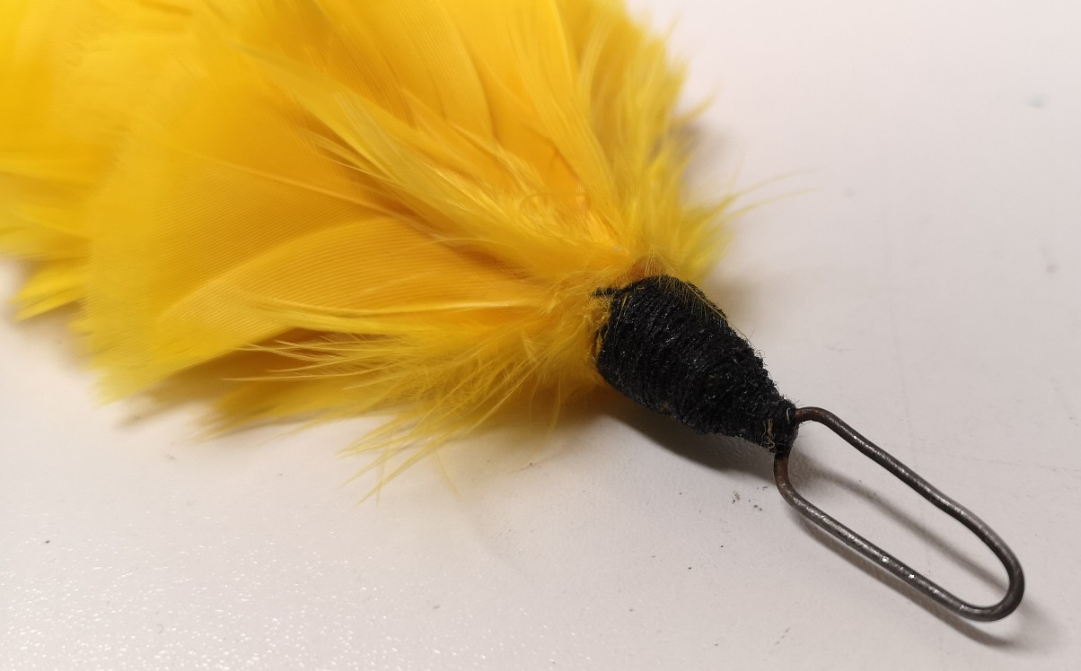 Yellow Hackle Plume Goose Feathers 5" Genuine British