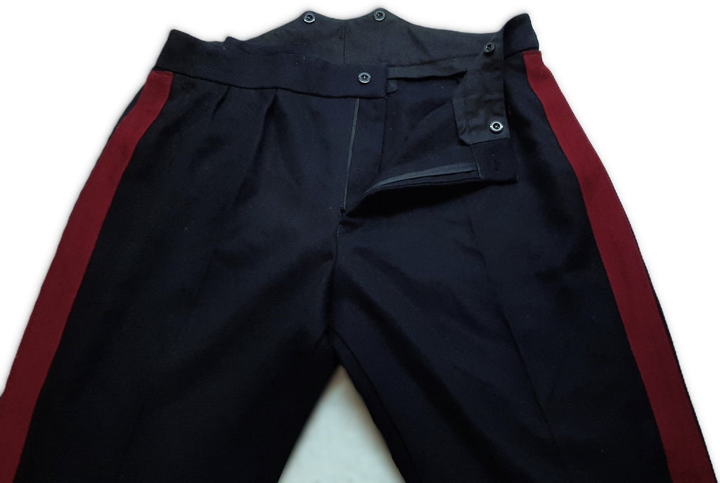 No1 Dress Trousers Wingback British Army Uniform Maroon Stripes Waist 42"