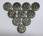 Buttons 50 Vintage 4 Hole for Dress Shirts Pearlesque Light Green 11.2mm NOS