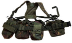 Airborne Army Webbing British DPM Camo Assault Belt Yoke & Assorted Pouches (4)