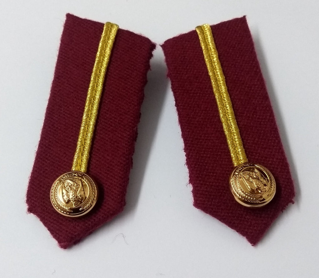 Arab Emirates Gorgets Collar Tabs Gold Braid Detail Senior Officers UAE Buttons