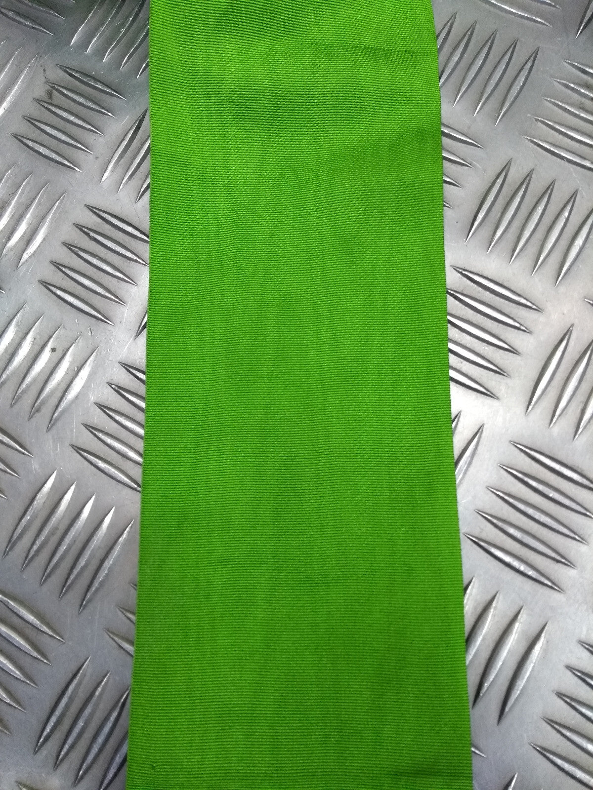 Vintage Green 10cm / 4" Wide Striped Grosgrain Ribbon British Made
