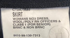 Skirt No3 & CL1 Officers Wool Poly British Royal Navy WRNS BRNC RN Size 74cm Reg