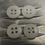Genuine Vintage Issue 4 Hole Plastic Buttons Naval White X4 11mm
