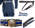 RAF Royal Air Force Ceremonial Belt Set OFC Air Force PER ARDUA AD ASTRA Buckle With Slings