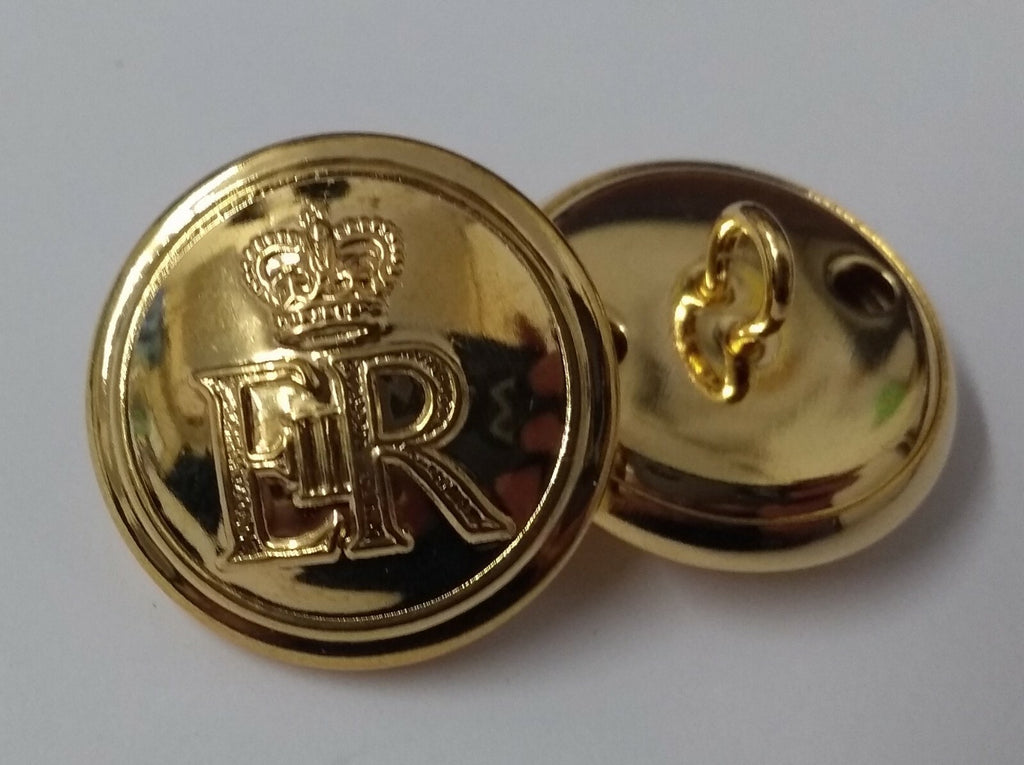 Genuine British Made LBB E R II Queens Livery Crown Gilt Buttons x20