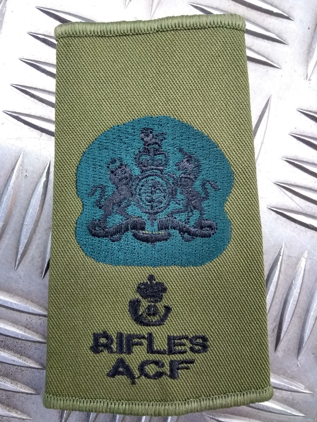 Rifles ACF OD Green Rank Slides Genuine British Army - NEW