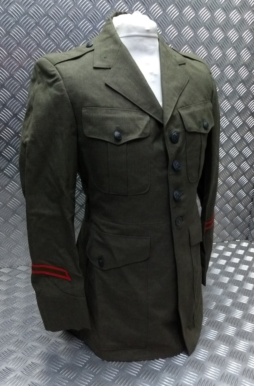 Vintage US MC Jacket Wool Serge United States Marine Green Tunic No Belt