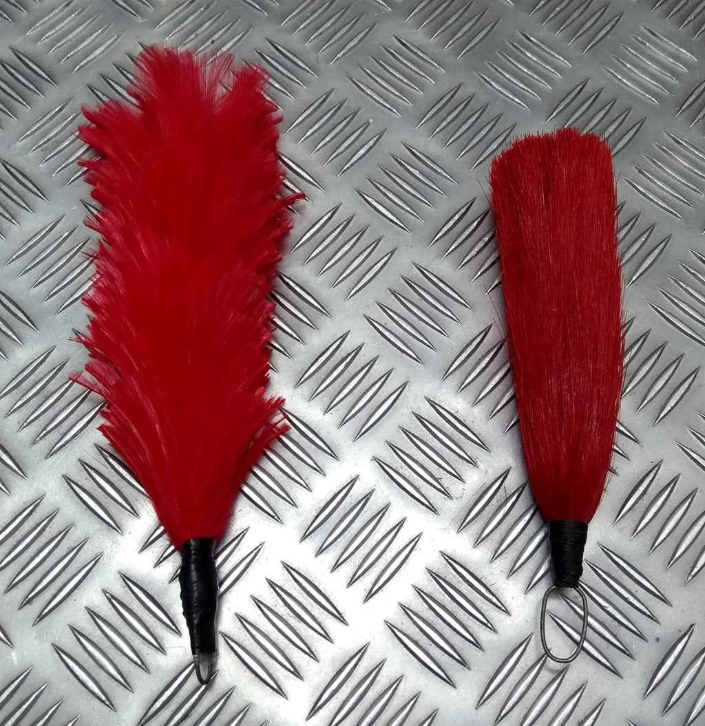 Red Hackles Plumes British Army Issue Horse Hair and Feather Type 1 of Each