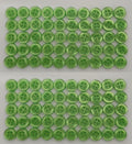 Buttons 100 Vintage 4 Hole Shirt / Shank Anchors Pearlesque Lime 11.3mm NOS