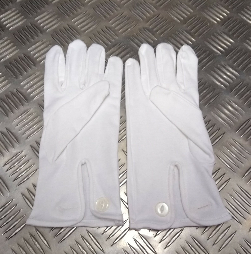 Genuine Issue 3 Dart White Cotton Parade Ceremonial Gloves WD2 NEW