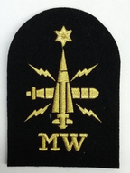 Royal Navy Mine Warfare MW Embroidered Black & Gold Qualification Patch