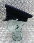 Dress Hat with E II R Buttons & Chinstrap Navy Blue Parade Peak Cap