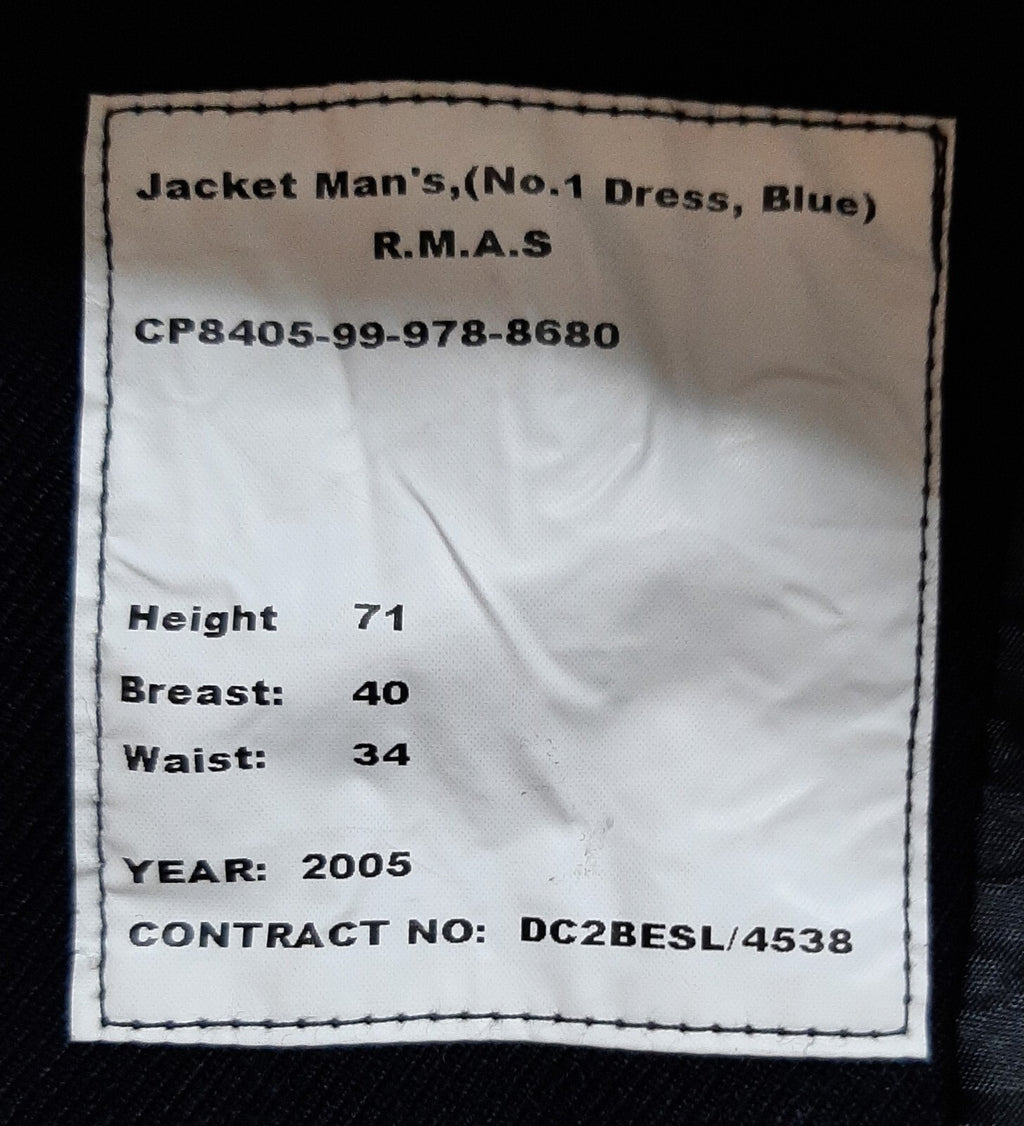 No1 Para Jacket British RMAS Ofc Pattern Parachute Regimental Buttons