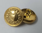 Vintage Irish Harp Ring Back Buttons x 2 ASBT195