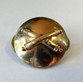 US Enlisted Man's Artillery Collar Dog / Domed / Snap pin backing