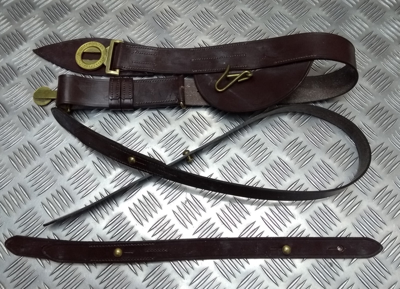 RM Belt Complete British Royal PER MARRE PER TERRAM Buckle