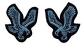 AAC Swooping Eagle British Army Embroidered Insignia Arm Badges L /R Facing Pair