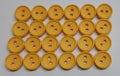 Ex Service Buttons Old Pattern British Made Survival Yellow 2 Hole Size 11.3mm