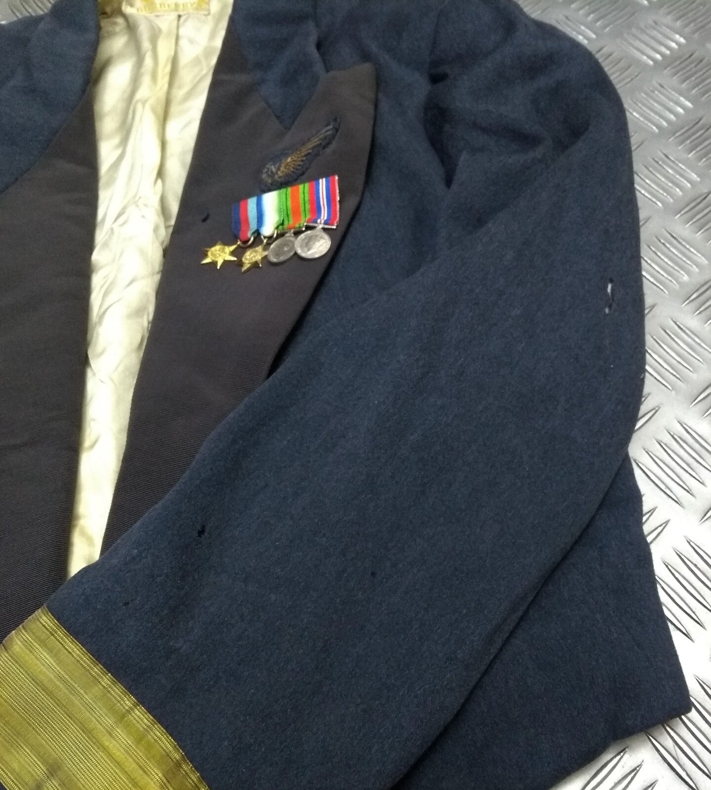 Mess Jacket Royal Air Force Vintage Burberrys Kings Crown Buttons & Medals