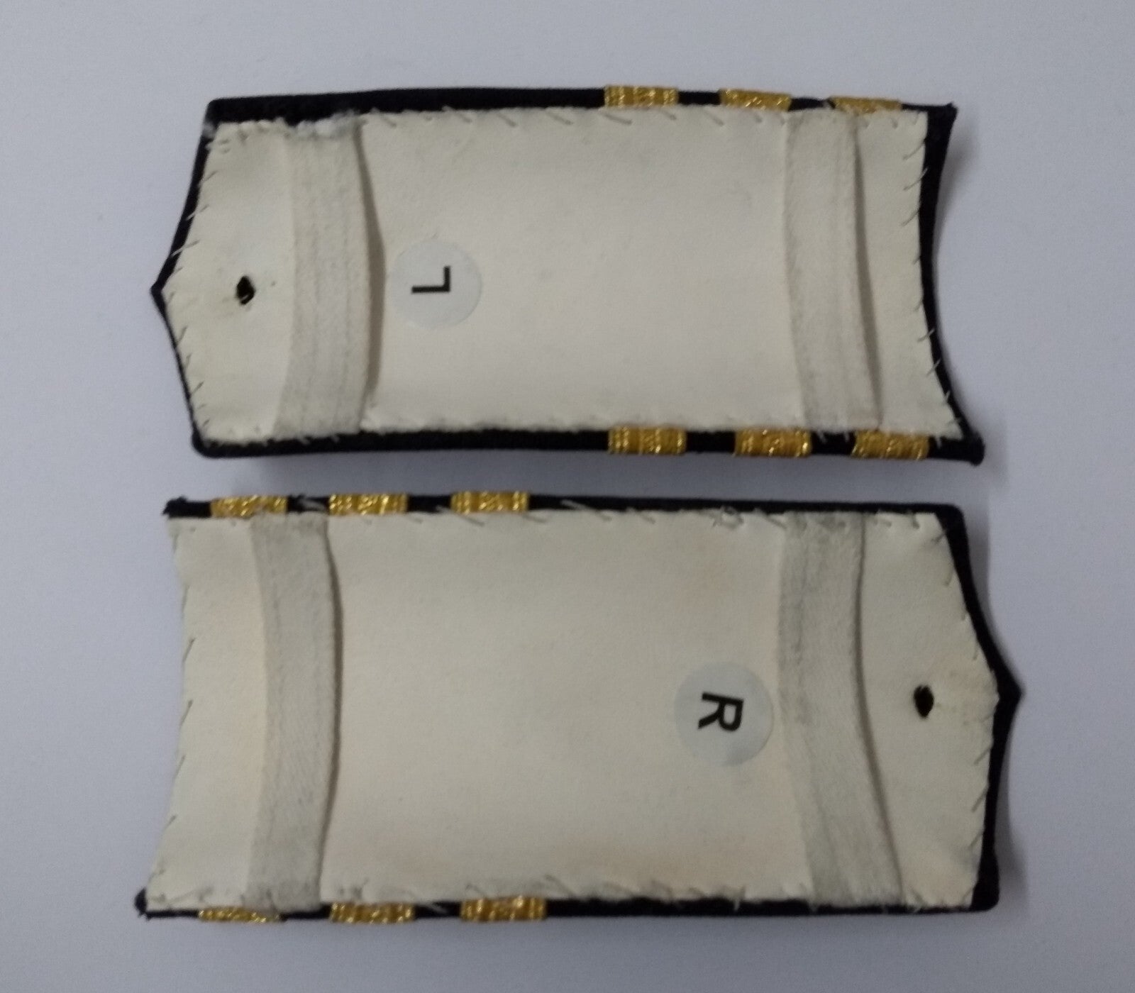 Naval Style Shoulder Boards Epaulette Leather Backed Fancy Dress