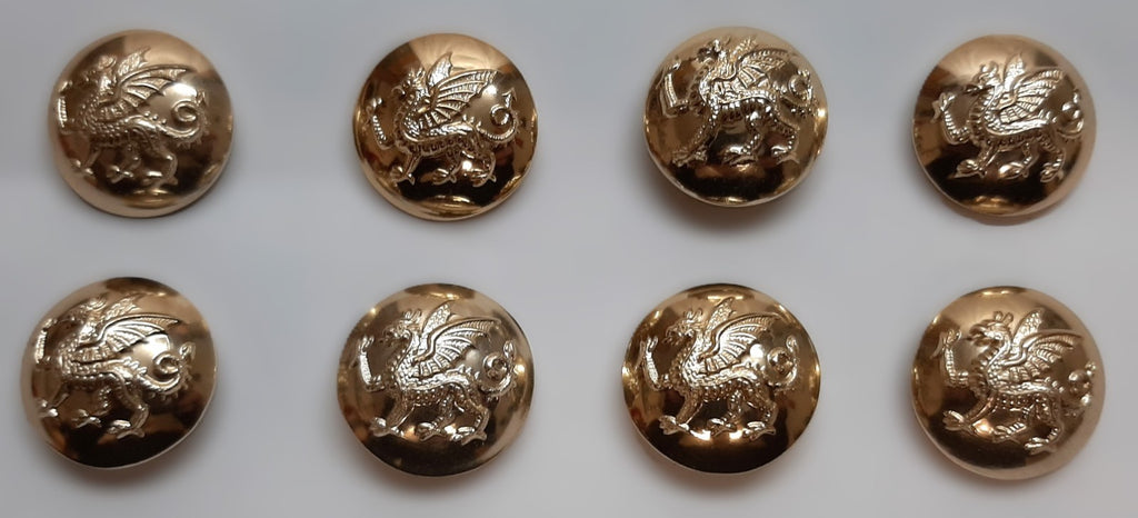 RRW No2 Ring Back Buttons British Army The Royal Regiment of Wales Insignia O/R