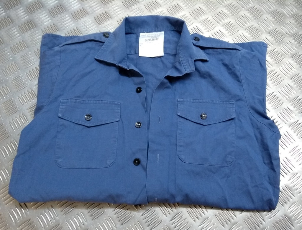 Working Shirt L/S Long Sleeve British RAF Royal Air Force or RN Blue Grey Colour
