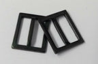 Subdued 1/2" Buckle Small Black Metal Chin Strap Buckle Sliders 1 Pair