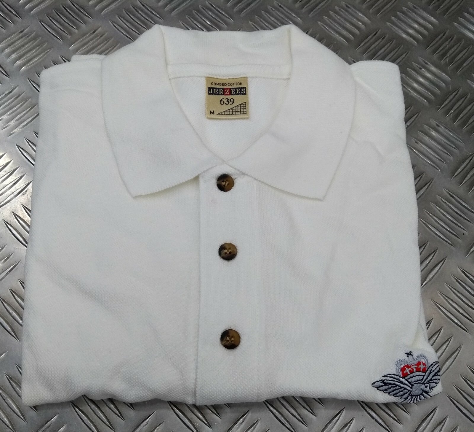 RAF Royal Air Force PTI White Polo T Shirt with Jerzees Physical Training Instructor Logo