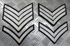 Genuine British Issue Mess Dress Rank Chevrons Silver Braid On Green