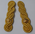 2nd Lieutenant Shoulder Cords Ceremonial Wire Cord Shoulder Epaulettes Rank Pips