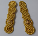 2nd Lieutenant Shoulder Cords Ceremonial Wire Cord Shoulder Epaulettes Rank Pips