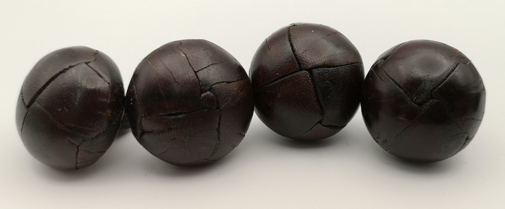 Royal Scots Leather Buttons Offc. Dark Brown Half Ball Dome 34L x4