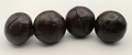 Royal Scots Leather Buttons Offc. Dark Brown Half Ball Dome 34L x4