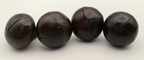 Royal Scots Leather Buttons Offc. Dark Brown Half Ball Dome 34L x4