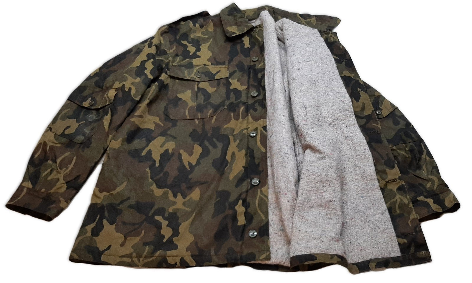 Army Combat Jacket Camouflage Full lined Cold Weather Camo Field Gear Big Size