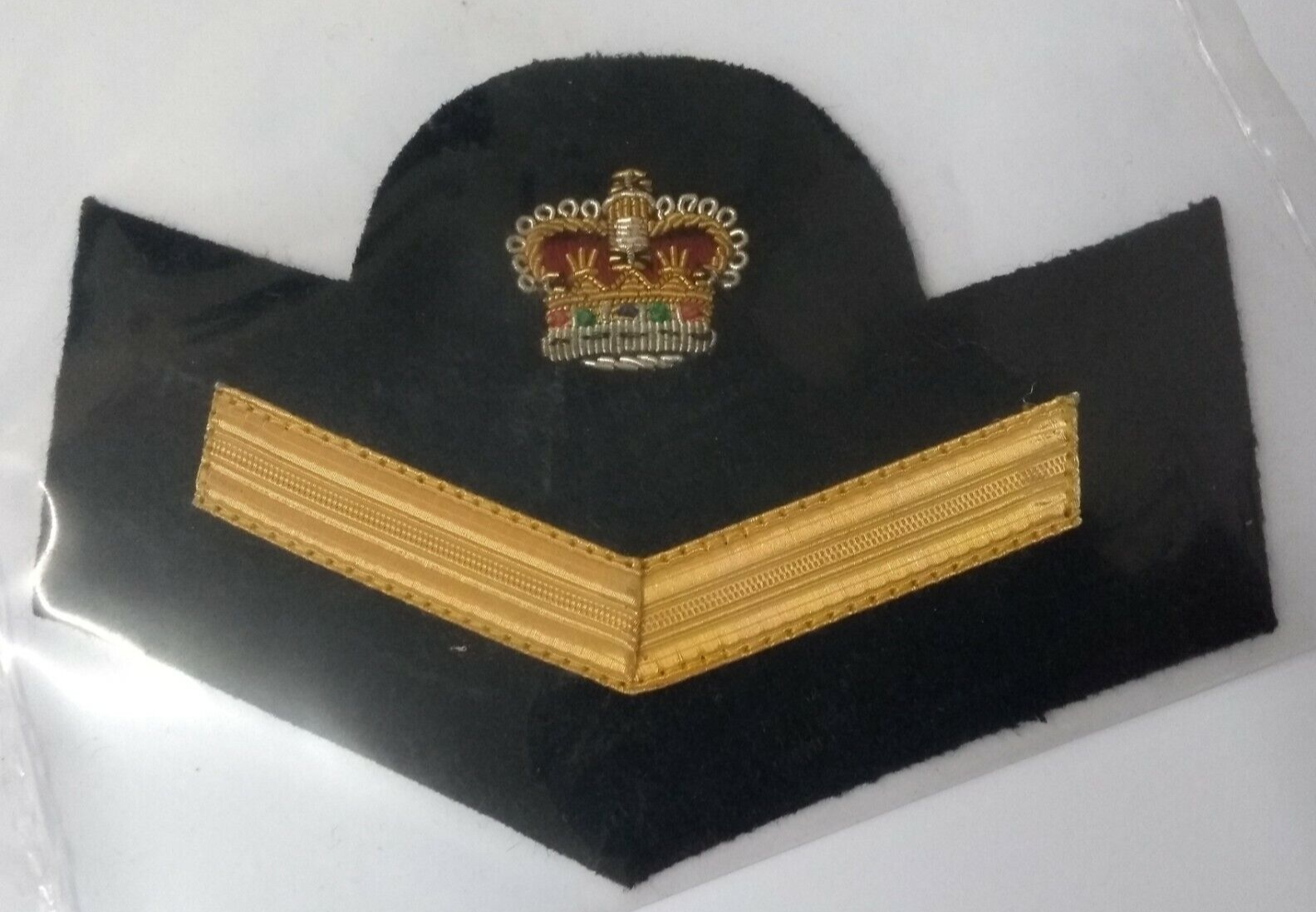 Braided Patch 1 Chevron With Queens Crown British Issue NEW