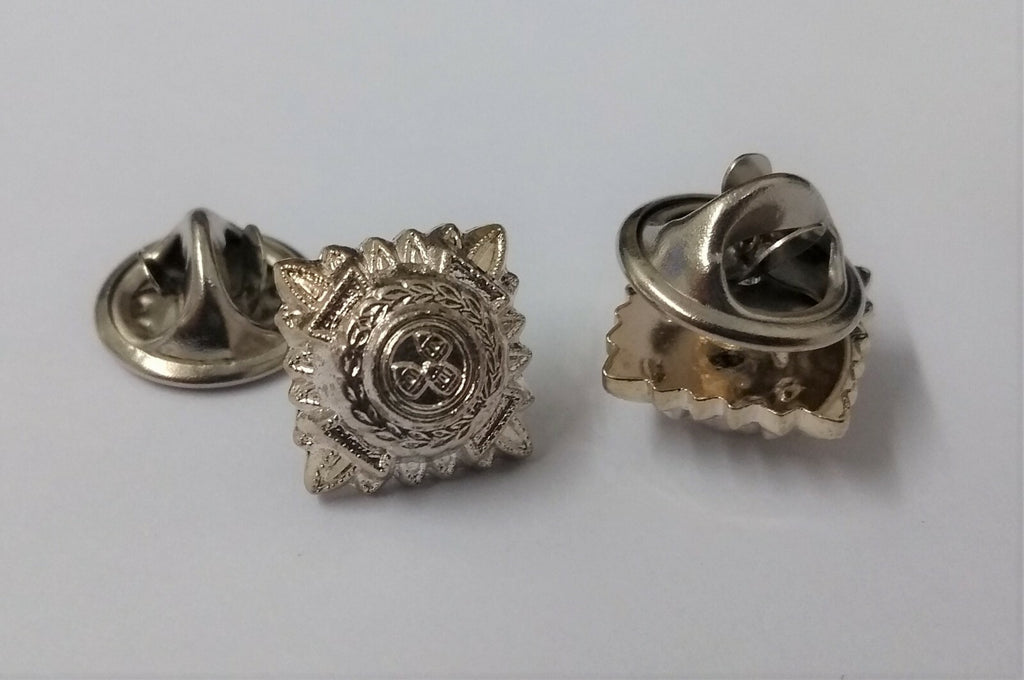 Light Infantry Pips 3/8" Silver Officer Rank Bath Stars Snap Pin X2 GIM160