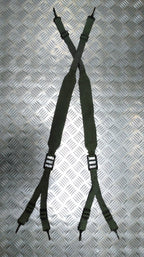 Green Web Yoke / Suspender / Brace 6 Point Strap Genuine Issue- NEW