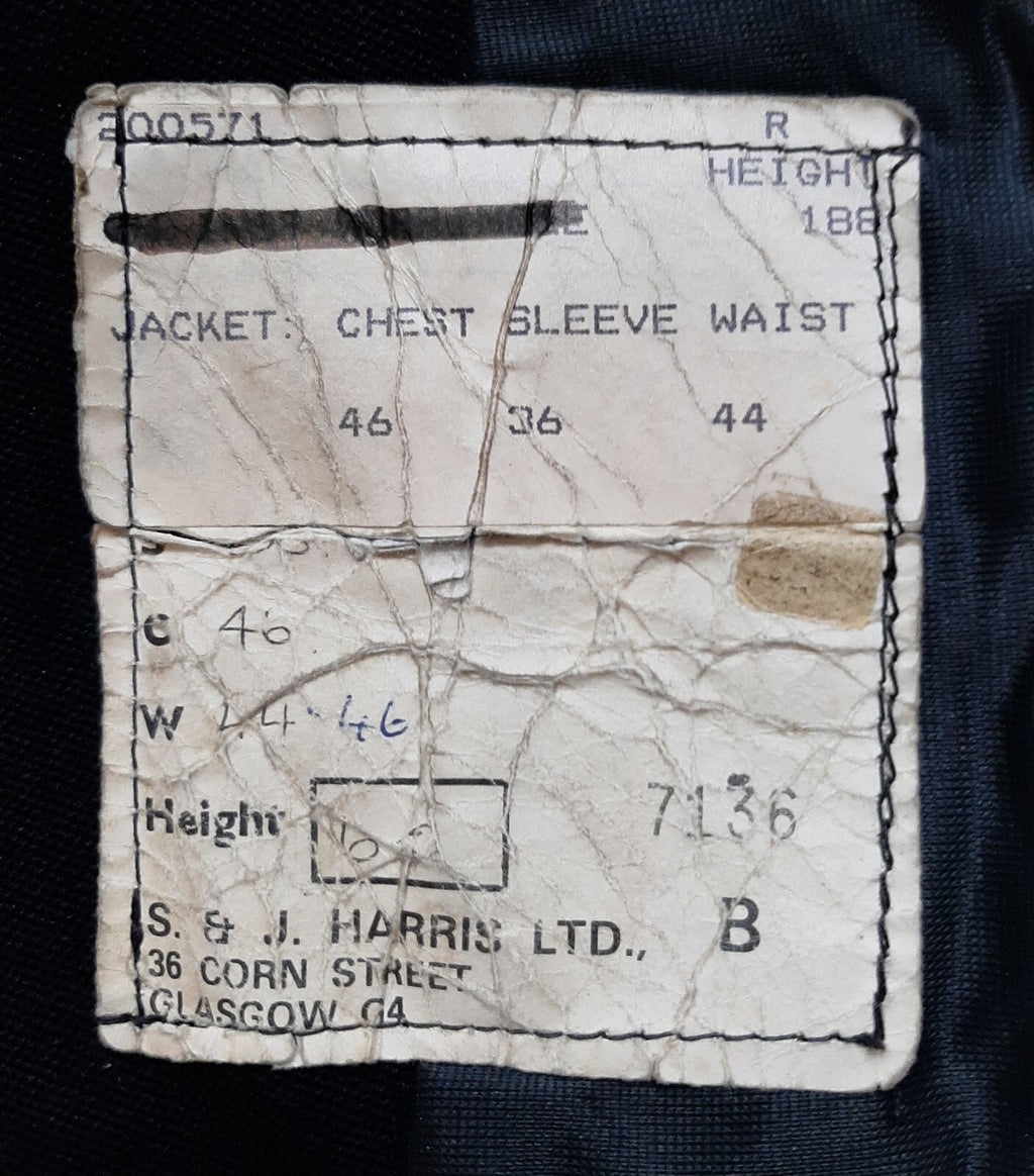 Old Bill Vintage Uniform Jacket Kings Crown 4 Pocket Scottish Pattern With Belt