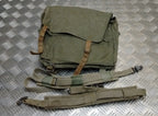 Vintage Military Issue Canvas Shoulder Bag Mini Backpack Grey/Green G2